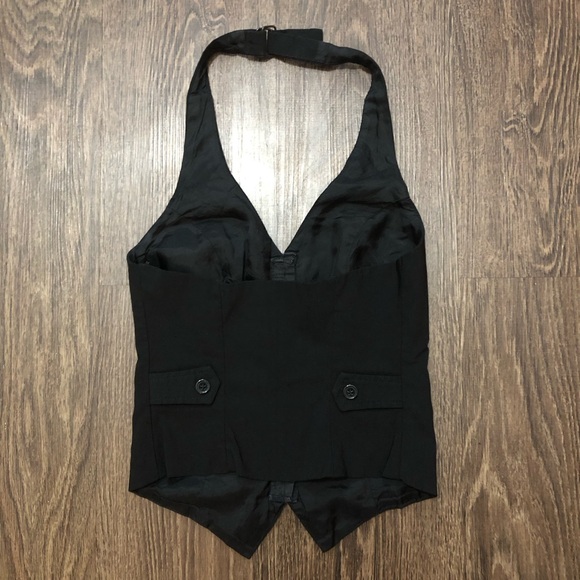 Vintage Le Chateau Black Halter Vest - Picture 10 of 17